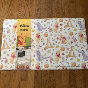 Disney Winnie The Pooh Anti-Fatigue Kitchen Mat Rug 18”x30” Autumn Festivities
